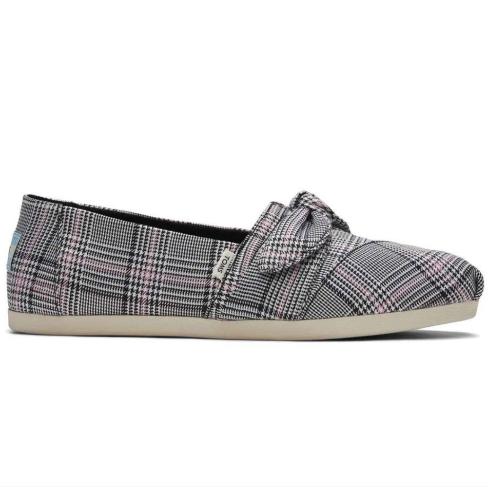 Toms Alpargata Plaid Bow